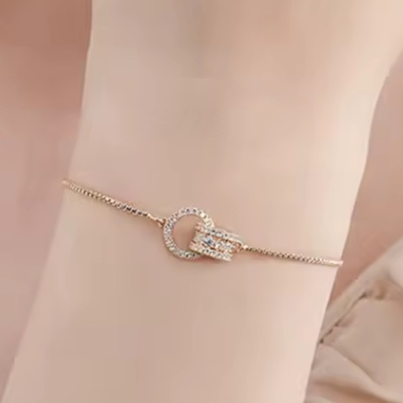 Anthropologe unique Gold Bracelet zircon with Crystal Accents - Picture 4 of 6